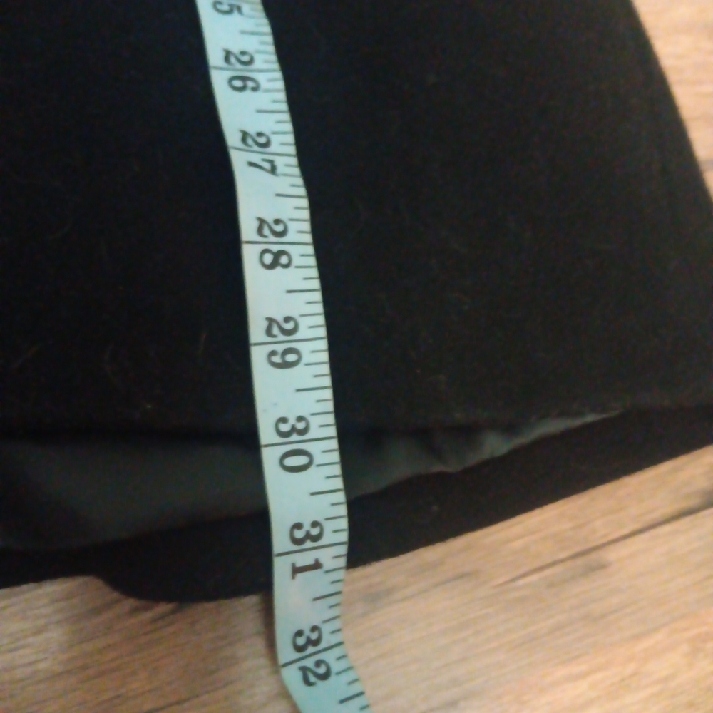SACHI Black Pea Coat Wool Nylon Cashmere with Fox Fur Collar Button Up - Picture 6 of 8